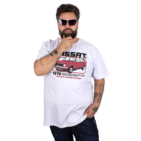 Camiseta Plus Size Passat LS 76 Branca.