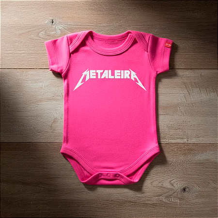 Body Bebê Metaleira - Rosa Pink