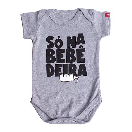 Body Bebê Bebêdeira  Cinza Mescla