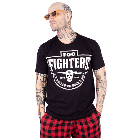 Camiseta Foo Fighters SF Valley Ca Preta Oficial