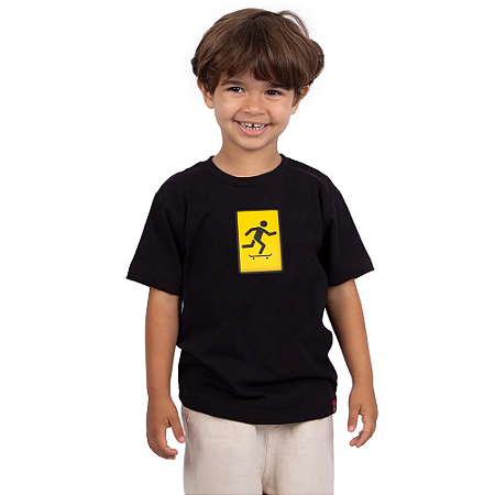 Camiseta Infantil Skate Picto Preta