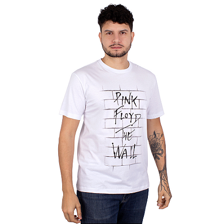 Camiseta Pink Floyd The Wall Branca Oficial