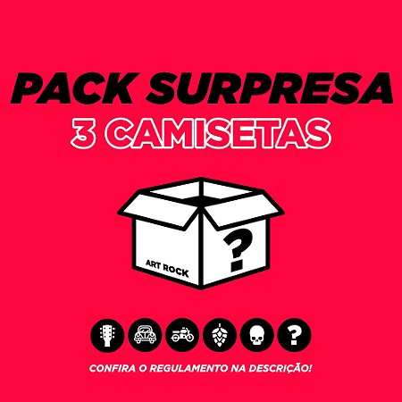 Pack Surpresa 3 Camisetas Coloridas