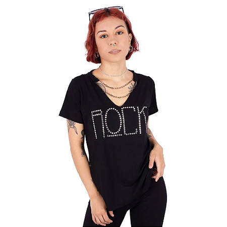 Blusa Corrente Long Rock Preta