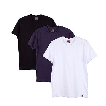 Pack 3 Camisetas Lisas Plus Size 100% Algodão X5 Até X8