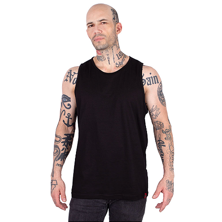 Regata Masculina Básica Preta