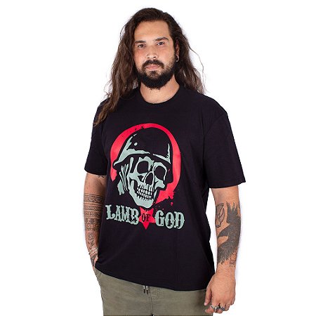 Camiseta Lamb of God Soldier Preta Oficial