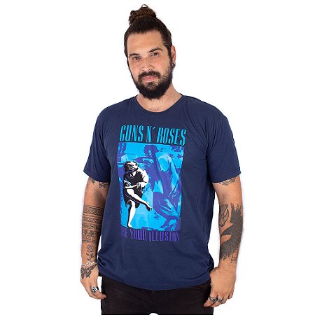 Camiseta Guns N' Roses Use Your Illusion Marinho Oficial
