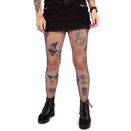 Meia Calça Arrastão Trama Pequena