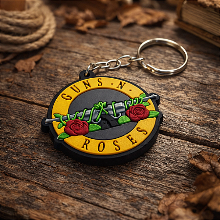 Chaveiro Guns N' Roses Emborrachado