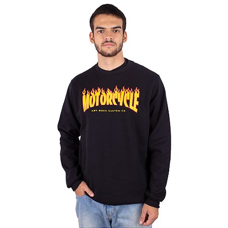 Moletom Careca Motorcycle Preta