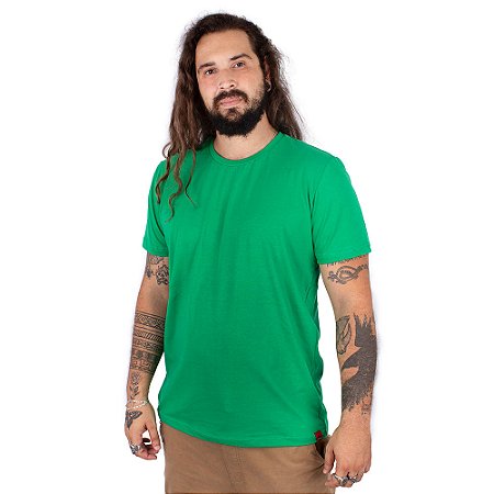 Camiseta Básica Verde Bandeira.