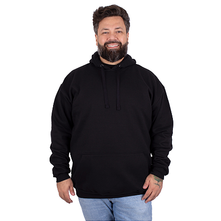 Moletom Canguru Básico Preto