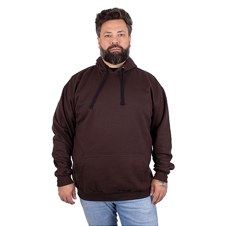 Moletom Canguru Básico Marrom