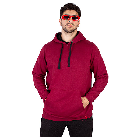 Moletom Canguru Básico Vinho