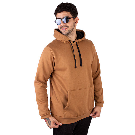 Moletom Canguru Básico Caramelo