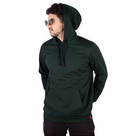 Moletom Canguru Básico Verde Musgo