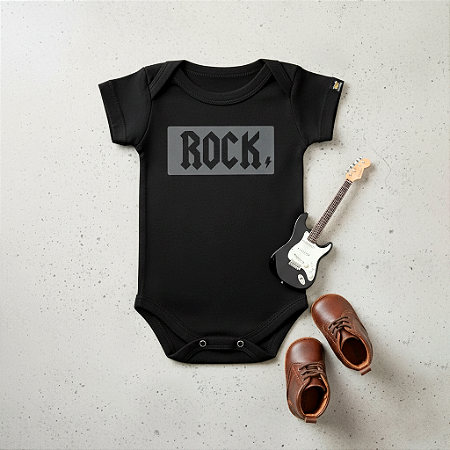 Body Bebê Rock Preto