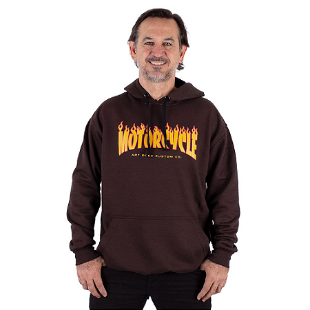 Moletom Canguru Motorcycle Marrom