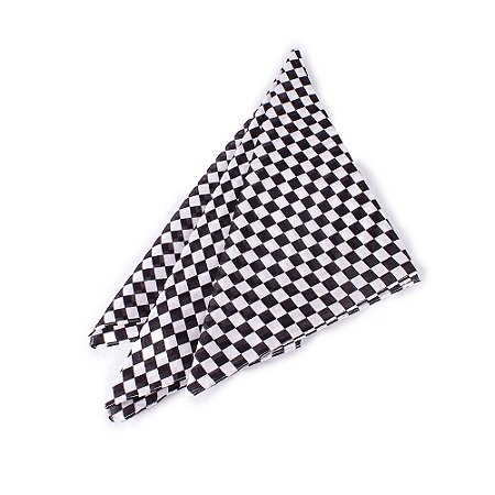 Lenço Bandana Quadriculado Xadrez Preto e Branco