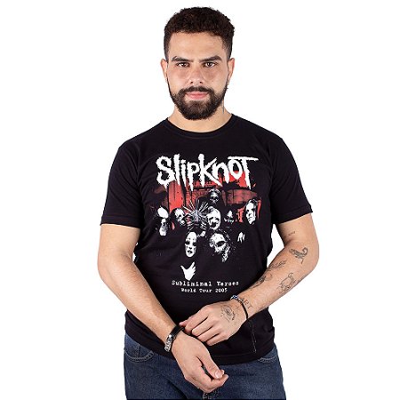 Camiseta Slipknot Subliminal Verses Preta Oficial