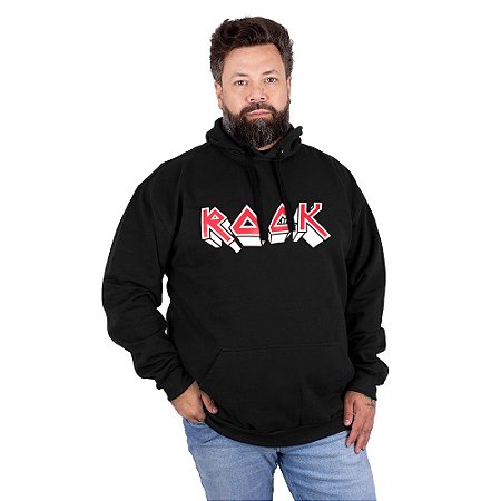 Moletom Canguru Rock Iron Preto