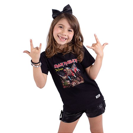 Camiseta Infantil Iron Maiden The Trooper Oficial