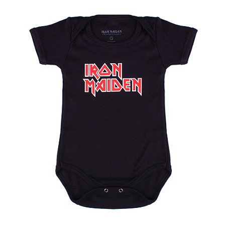 Body Bebê Iron Maiden Preto Oficial