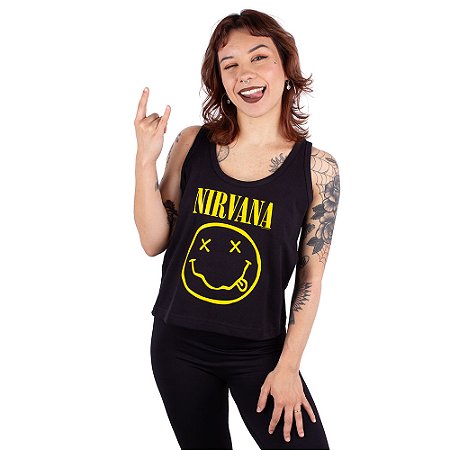 Regata Feminina Nirvana Smile Preta Oficial
