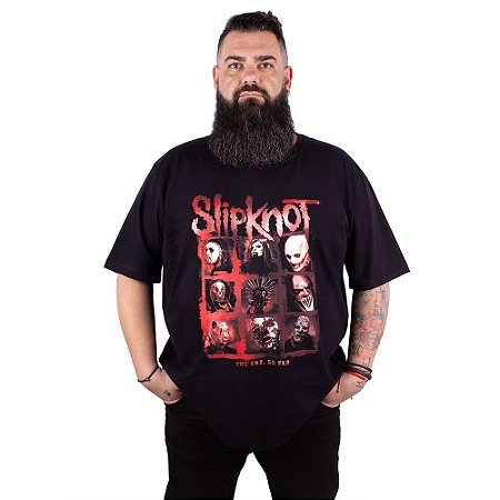 Camiseta Plus Size Slipknot The End, So Far Preta Oficial