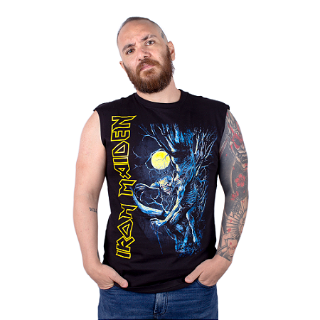 Regata Iron Maiden Fear Of The Dark Preta - Oficial