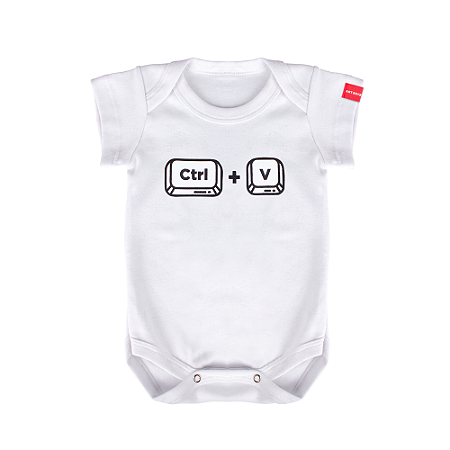 Body Bebê Cópia CTRL V Branco
