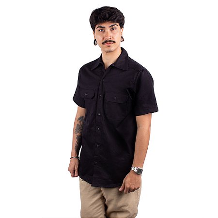 Camisa Workshirt Básica Preta Art Rock