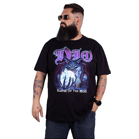 Camiseta Plus Size Dio Master of The Moon Preta Oficial