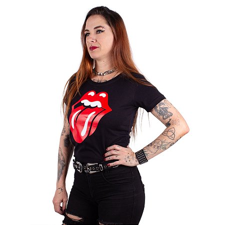 Camiseta Feminina The Rolling Stones Tongue Classic Oficial