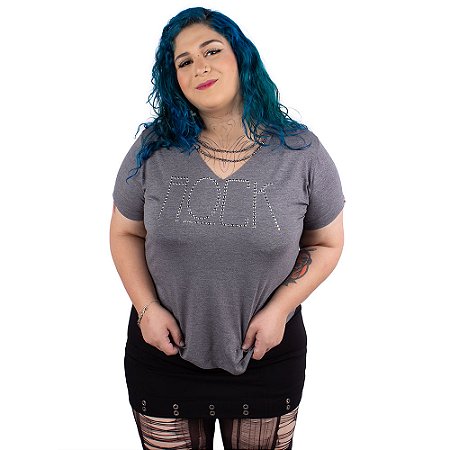 Blusa Corrente Long Rock - Grafite