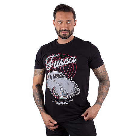 Camiseta Fusca Low Rider Preta.