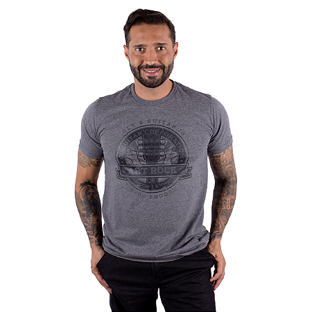 Camiseta Rock Gibson Corp Grafite.