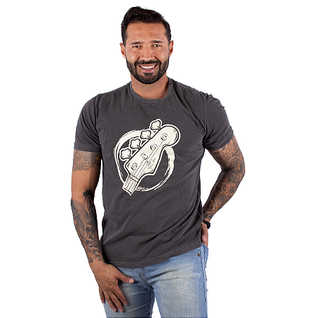 Camiseta Estonada Baixo Arm Bass - Preta.
