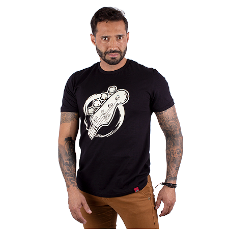 Camiseta Baixo Arm Bass Preta.