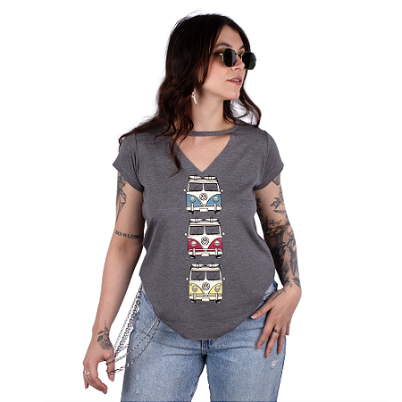 Blusa Choker Kombi Trip Grafite