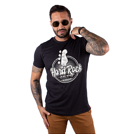 Camiseta Hard Rock Bass Preta Jaguar.