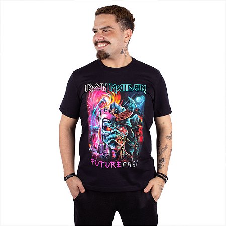 Camiseta Iron Maiden Future Past Tour Preta Oficial