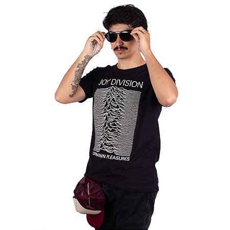 Camiseta Joy Division Unknown Pleasures Preta Oficial