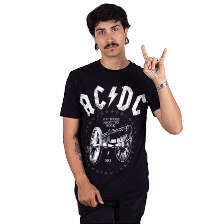 Camiseta ACDC For Those About Preta Oficial
