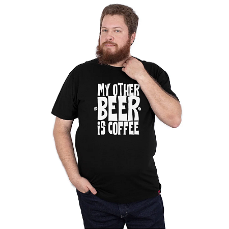 Camiseta Plus Size Outra Cerveja Preta.
