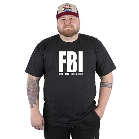 Camiseta Plus Size Cerveja - FBI.