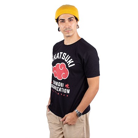 Camiseta Naruto Akatsuki Preta - Oficial