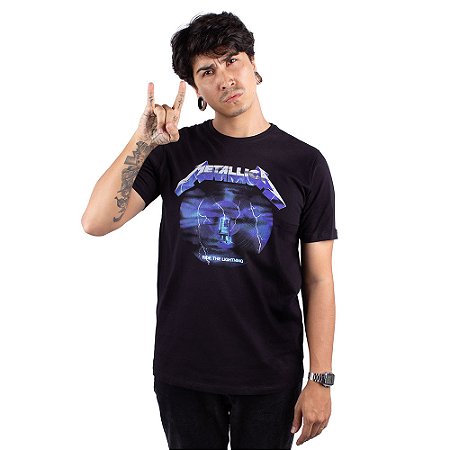 Camiseta Metallica Ride The Lightning Oficial - Preta