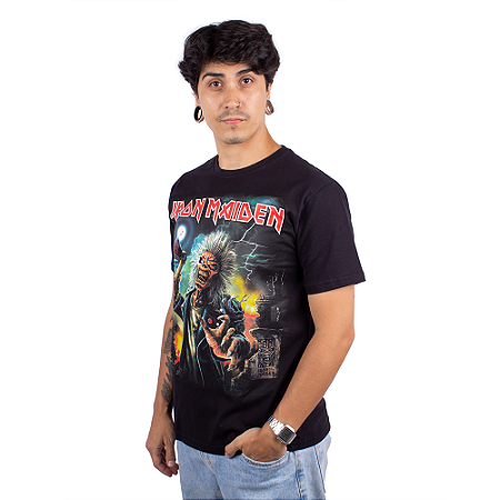 Camiseta Iron Maiden Axe Eddie Preta - Oficial